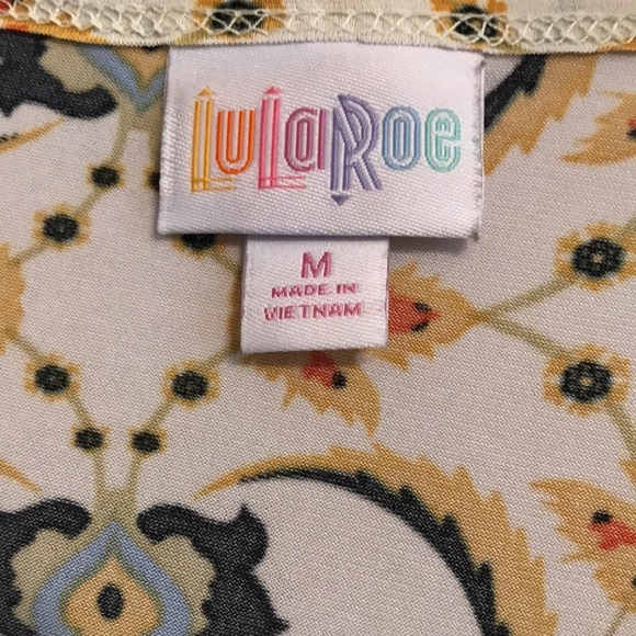 Blue & gold LuLaRoe Irma blouse size Medium - Picture 4 of 7